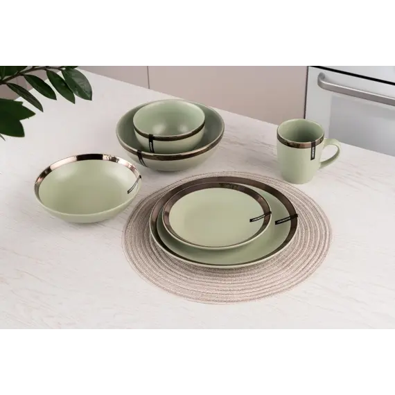 Ardesto Bowl Liguria Green bay, 22cm, ceramics,  green, 5 image