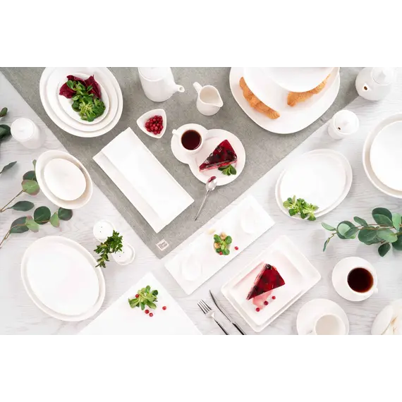 Ardesto Salad bowl, 26 сm, porcelain, white, 8 image
