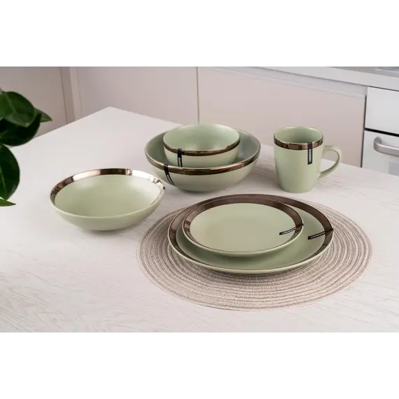 სუპის თასი Ardesto Soup plate Liguria, 20cm, ceramics, green , 4 image - Primestore.ge