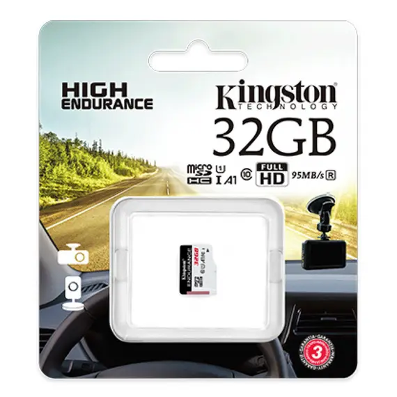 მეხსიერების ბარათი Kingston microSD  32GB C10 UHS-I R90/W45MB/s High Endurance , 3 image - Primestore.ge