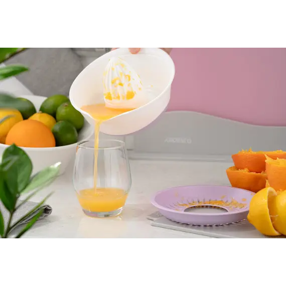 მექანიკური წვენსაწური Ardesto Citrus manual squeezer Fresh, 0.6l, plastic, lilac , 5 image - Primestore.ge