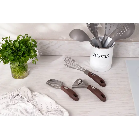 სათქვეფი Ardesto Whisk Gemini, 28.6cm, stainless steel, plastic, gray-brown , 3 image - Primestore.ge