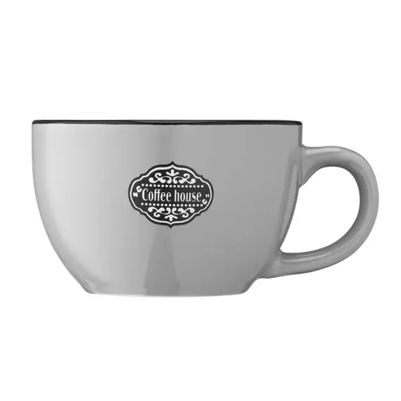 კერამიკის ჭიქა Ardesto Mug  Floerino, 480ml, ceramics, gray , 4 image - Primestore.ge
