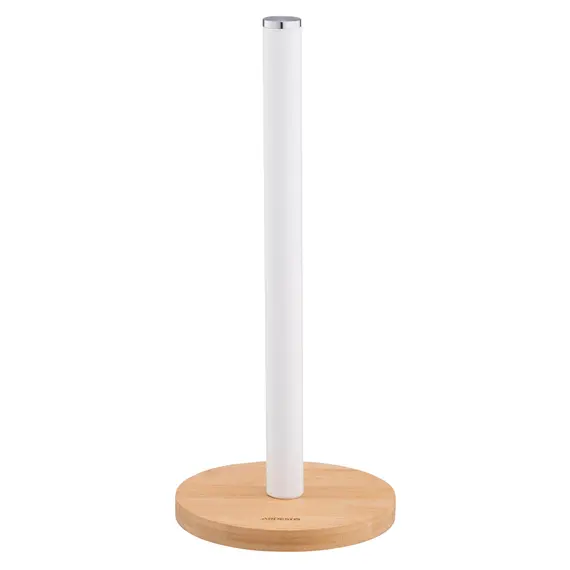 ხელსახოცის სადგამი Ardesto Paper Towel Holder Midori 15х34cm, metal, bamboo, white  - Primestore.ge