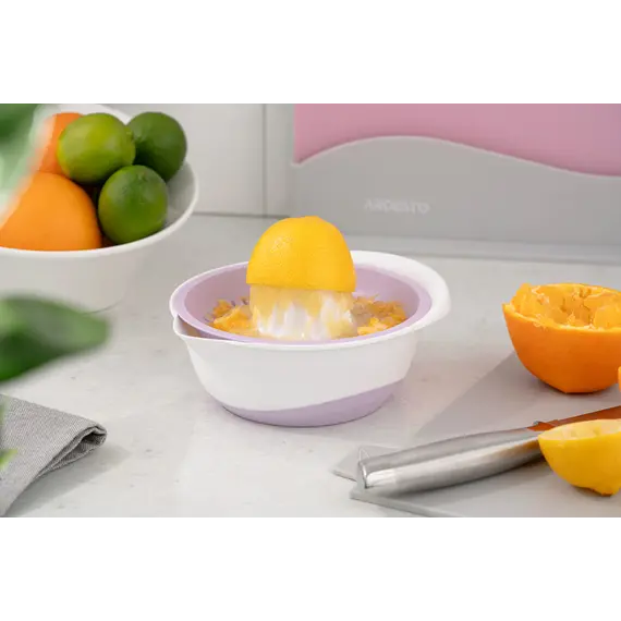 მექანიკური წვენსაწური Ardesto Citrus manual squeezer Fresh, 0.6l, plastic, lilac , 4 image - Primestore.ge