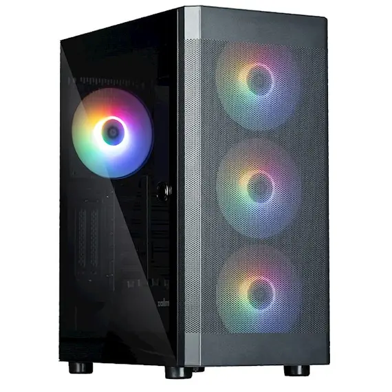 ქეისი Zalman PC case I4 TG without PSU, 2xUSB3.0, 1xUSB2.0, 4x140mm RGB, VGA 320mm, LCS ready, TG Side Panel, ATX, black , 2 image - Primestore.ge