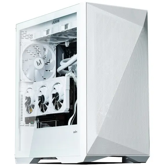 ქეისი Zalman PC case Z9 Iceberg MS without PSU, 2xUSB3.0, 2xUSB2.0, 1xUSB 3.1 Gen2 Type-C, 4x140mm ARGB, VGA 390mm, LCS ready, TG Side Panel, EATX, white , 2 image - Primestore.ge