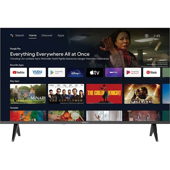 ტელევიზორი Tesla 43E635BFS, 43", FHD, Android TV, USB, HDMI, Black  - Primestore.ge