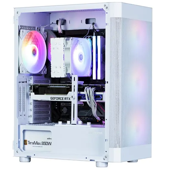 ქეისი Zalman PC case I4 TG without PSU, 2xUSB3.0, 1xUSB2.0, 4x140mm RGB, VGA 320mm, LCS ready, TG Side Panel, ATX, white , 3 image - Primestore.ge