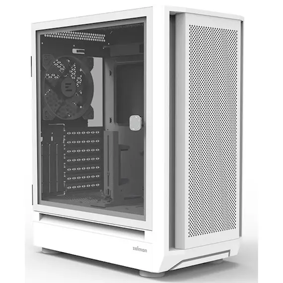 ქეისი Zalman PC case I6 without PSU, 1xUSB3.0, 1xUSB2.0, 1xUSB Type-C, 4x140mm RGB, VGA 355mm, LCS ready, TG Side Panel, ATX, white , 2 image - Primestore.ge
