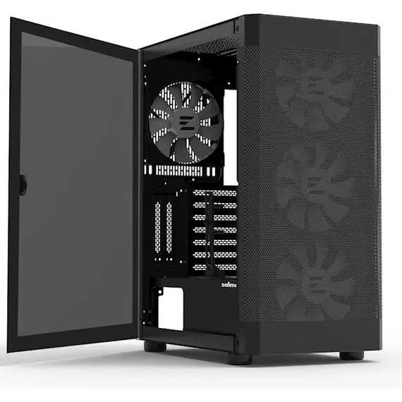 ქეისი Zalman PC case I4 TG without PSU, 2xUSB3.0, 1xUSB2.0, 4x140mm RGB, VGA 320mm, LCS ready, TG Side Panel, ATX, black , 4 image - Primestore.ge