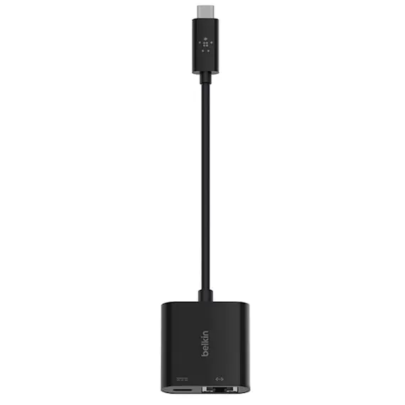USB-C ადაპტერი Belkin Adapter USB-C - Ethernet 60W PD Black , 3 image - Primestore.ge