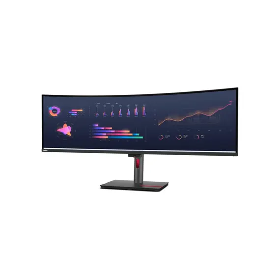 მონიტორი Lenovo ThinkVision P49w-30 Curved 49" 5120x1440 350 cd/m² 4ms 60 Hz Black  - Primestore.ge