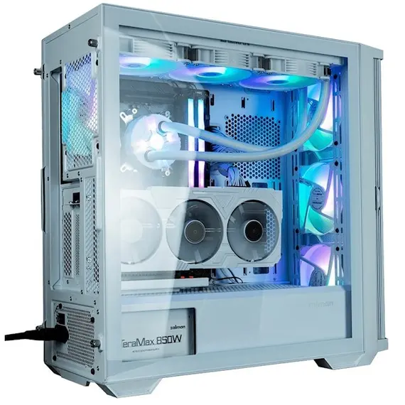 ქეისი Zalman PC case Z10 Duo without PSU, 2xUSB3.0, 1xUSB Type-C, 3x140mm ARGB, 1x120mm ARGB, VGA 395mm, LCS ready, TG Side Panel, EATX, black , 3 image - Primestore.ge