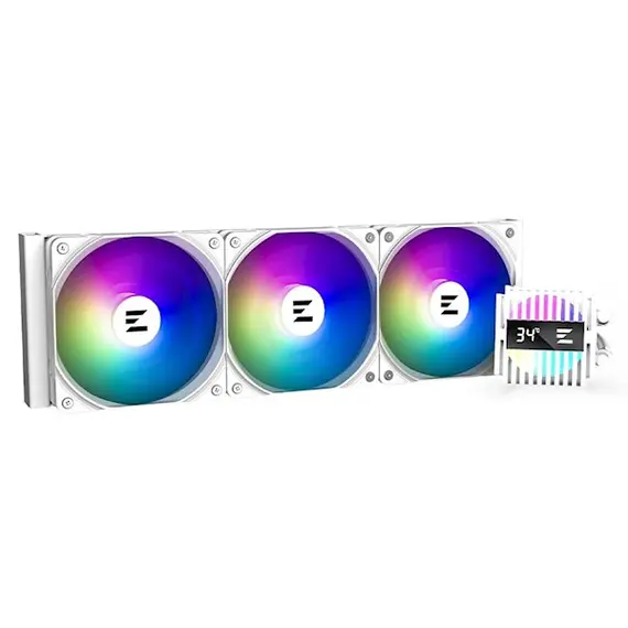 ქულერი Zalman LCS Alpha 2 A36 ARGB, LGA1700, 1200, 115x, AM5, AM4, TDP 360W, white - Primestore.ge