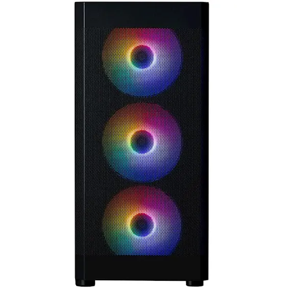 ქეისი Zalman PC case I4 TG without PSU, 2xUSB3.0, 1xUSB2.0, 4x140mm RGB, VGA 320mm, LCS ready, TG Side Panel, ATX, black , 3 image - Primestore.ge