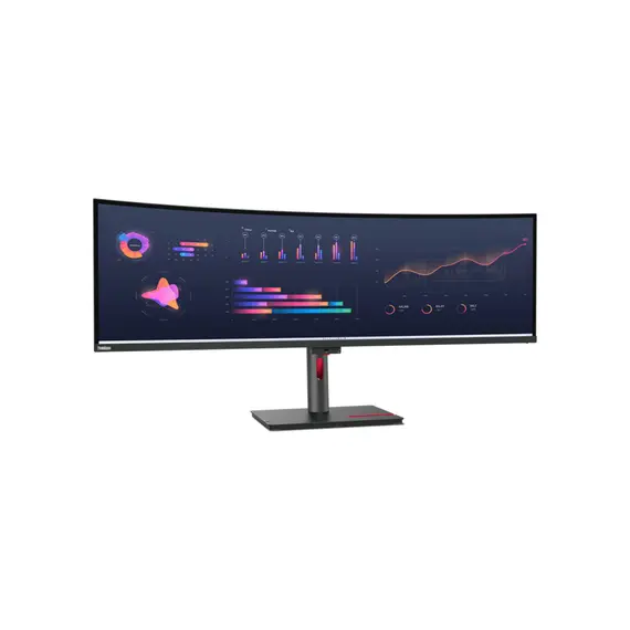 მონიტორი Lenovo ThinkVision P49w-30 Curved 49" 5120x1440 350 cd/m² 4ms 60 Hz Black , 2 image - Primestore.ge