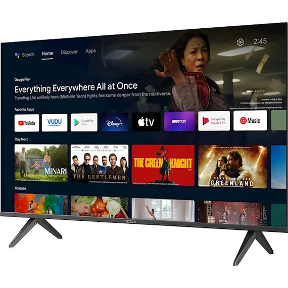 ტელევიზორი Tesla 43E635BFS, 43", FHD, Android TV, USB, HDMI, Black , 2 image - Primestore.ge