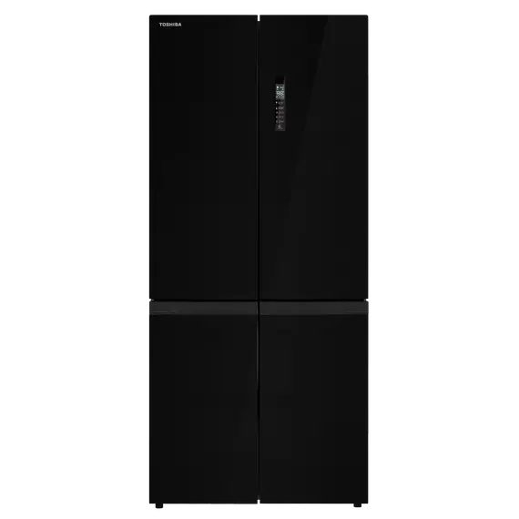 მაცივარი TOSHIBA GR-RF610WE-PGS(22)-F-Door, 190x84x65, 470 Litres, INVERTER, BIG Display, BLACK GLASS  - Primestore.ge