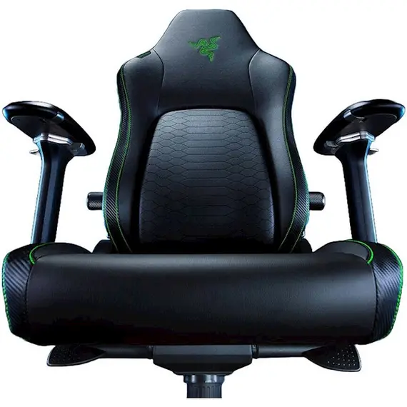 სათამაშო სავარძელი Razer chair Iskur V2 EPU Leather, 4D-Armrests, black-green , 4 image - Primestore.ge