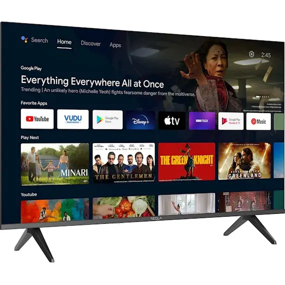 ტელევიზორი Tesla 43E635BFS, 43", FHD, Android TV, USB, HDMI, Black , 3 image - Primestore.ge