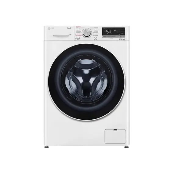 სარეცხი მანქანა LG F4V5VYL0W.ABWPMER -9 KG, 1400 RPM, 85X56X60, INVERTER, ARTIFICIAL INT,STEAM, White  - Primestore.ge