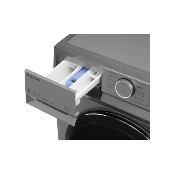 სარეცხი მანქანა TOSHIBA TW-BL100A4UZ(SS)- 9 KG, 1400 RPM, INVERTER, BIG Display, Silver , 5 image - Primestore.ge
