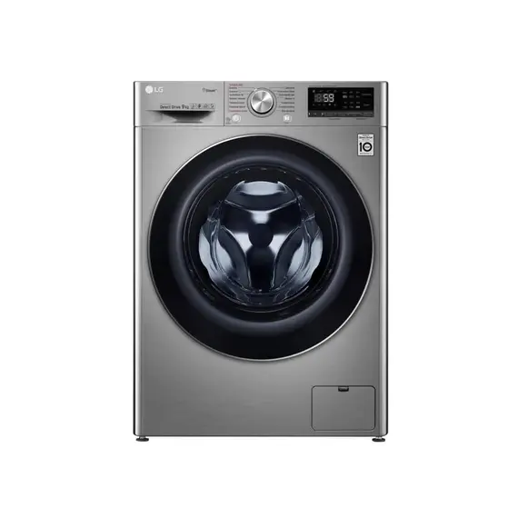 სარეცხი მანქანა LG F4V5VYL2P.APTPMER  -9 KG, 1400 RPM, 85X56X60, INVERTER, ARTIFICIAL INT,STEAM, Platinum  - Primestore.ge