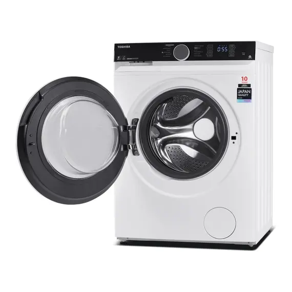 სარეცხი მანქანა TOSHIBA TW-BK100G4UZ(WK) -  9 KG, 1400 RPM, INVERTER, BIG Display, WHITE , 2 image - Primestore.ge