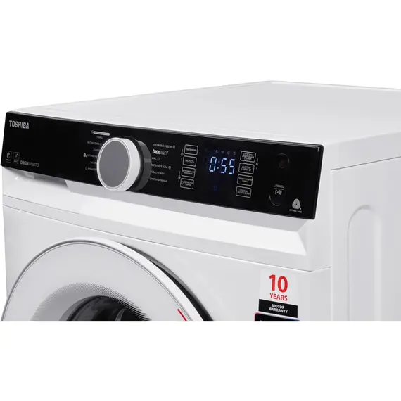 სარეცხი მანქანა TOSHIBA TW-BK100G4UZ(WK) -  9 KG, 1400 RPM, INVERTER, BIG Display, WHITE , 4 image - Primestore.ge