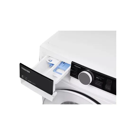 სარეცხი მანქანა TOSHIBA TW-BK90G4UZ(WK) -8 KG,1400 RPM, INVERTER,STEAM, BIG Display,White , 4 image - Primestore.ge