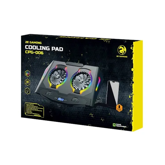 ნოუთბუქის გამაგრილებელი 2E 2E-CPG-006 Gaming Cooling Pad Black , 8 image - Primestore.ge