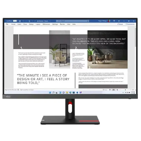 მონიტორი Lenovo ThinkVision S27i-30 27" FHD 1920x1080 300 cd/m² 4ms 60 Hz Black  - Primestore.ge