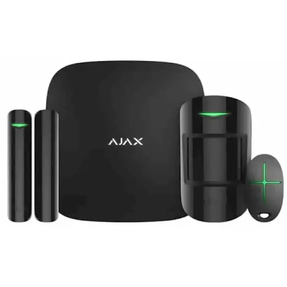 უსაფრთხოების სისტემის ნაკრები Ajax 38169.56.BL1, Starter Kit, Black  - Primestore.ge