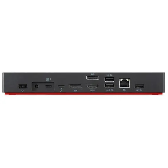 ჰაბი Lenovo 40B00135EU ThinkPad, USB-C, Thunderbolt 4, RJ45, 3.5mm, HDMI, DisplayPort, USB, Universal Thunderbolt 4 Dock, Black , 4 image - Primestore.ge