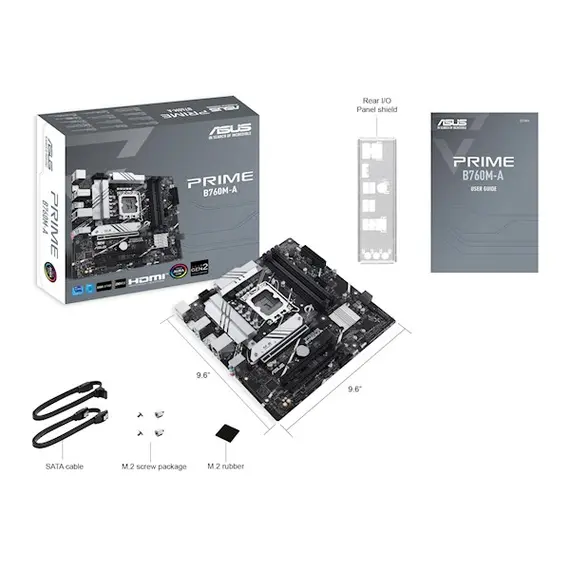 დედა დაფა Asus 90MB1EK0-M1EAYC PRIME B760M-A-CSM, LGA 1700, DDR5, 128GB , 5 image - Primestore.ge