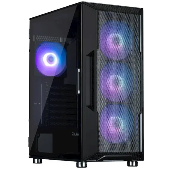 ქეისი Zalman I3NEOARGBBLACK, Computer Case, MidT, ATX, micro-ATX, mini-ATX, USB 2.0, USB 3.0x2, Black  - Primestore.ge
