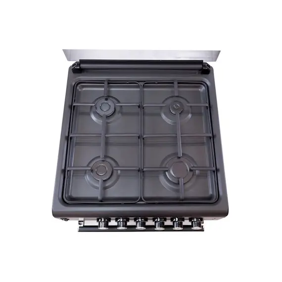 გაზქურა Oz OQ60X60B4E 4 Gas, Oven Electric, Black/Grey , 2 image - Primestore.ge