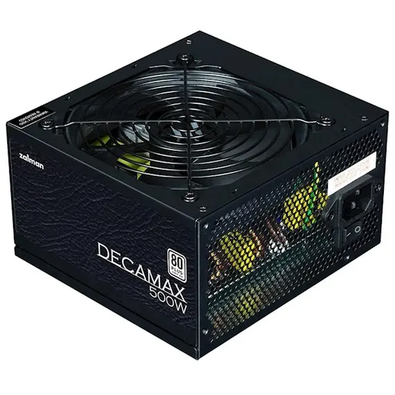 კვების ბლოკი Zalman ZM500-LX3 Decamax, 500W, 80 Plus, Power Supply, Black , 3 image - Primestore.ge