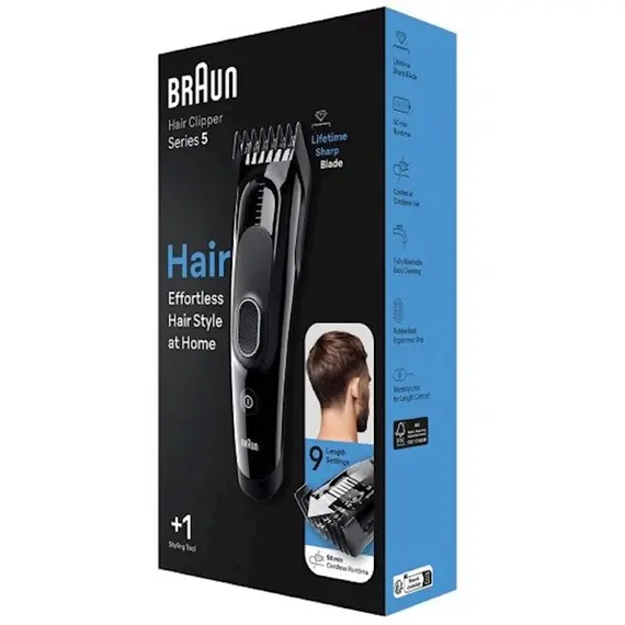 თმის საკრეჭი BRAUN HC5310 Blk , 5 image - Primestore.ge