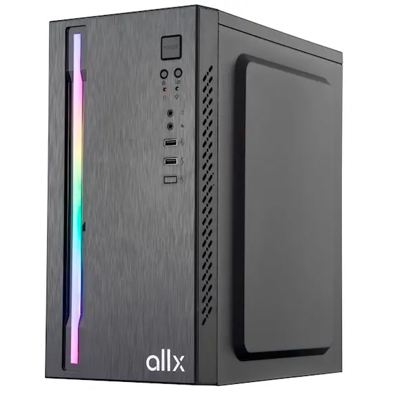 ქეისი ALLX AX-B1735, Computer Case, Micro-ATX, ITX, USBx2, AUDIO, Black  - Primestore.ge