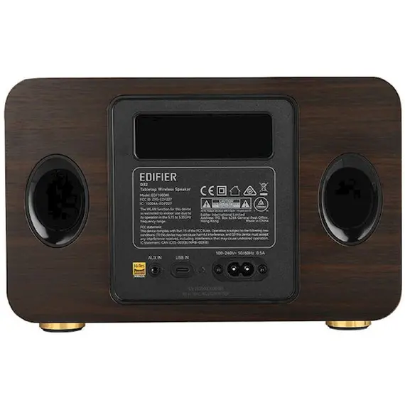 Speaker Edifier D32 Tabletop Wireless Speaker Black Walnut, 7 image
