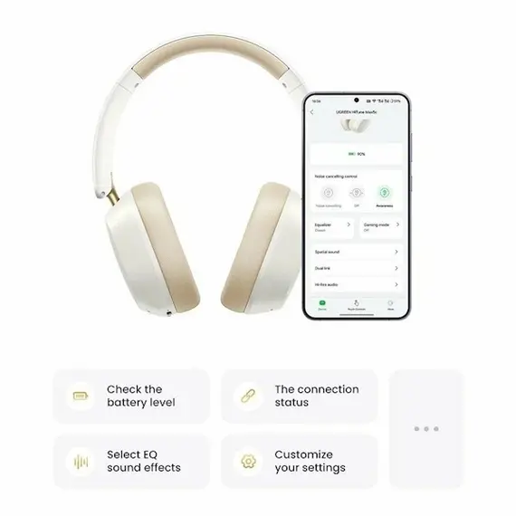 ყურსასმენი UGREEN HP203 (35757), Headset, Wireless, Bluetooth, Black , 7 image - Primestore.ge