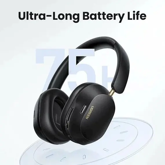 ყურსასმენი UGREEN HP203 (35757), Headset, Wireless, Bluetooth, Black , 2 image - Primestore.ge
