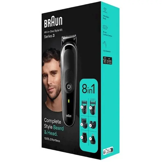 თმის საკრეჭი BRAUN MGK3440 BlkGrey , 3 image - Primestore.ge