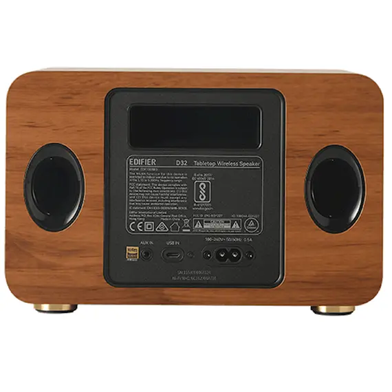 დინამიკი Edifier D32, 60W, Bluetooth, USB-C, AUX, Speaker, Brown , 5 image - Primestore.ge