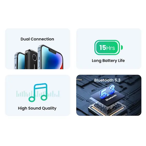 Bluetooth მიმღები UGREEN CM596 (90748), Bluetooth, AUX, Car Adapter, Black , 4 image - Primestore.ge