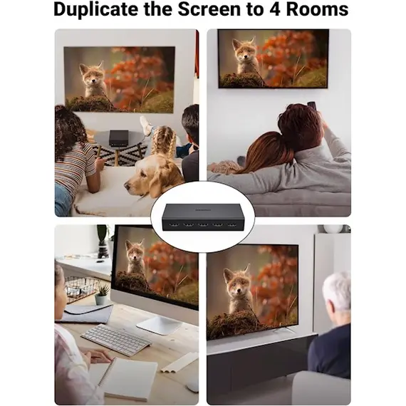 HDMI სპლიტერი UGREEN CM570 (90514), HDMI Splitter 1 In 4, Black , 5 image - Primestore.ge