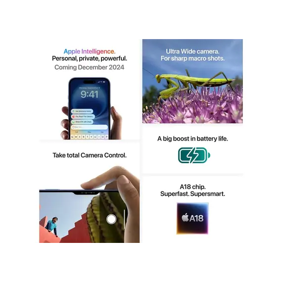 მობილური ტელეფონი Apple iPhone 16 128GB Ultramarine , 10 image - Primestore.ge