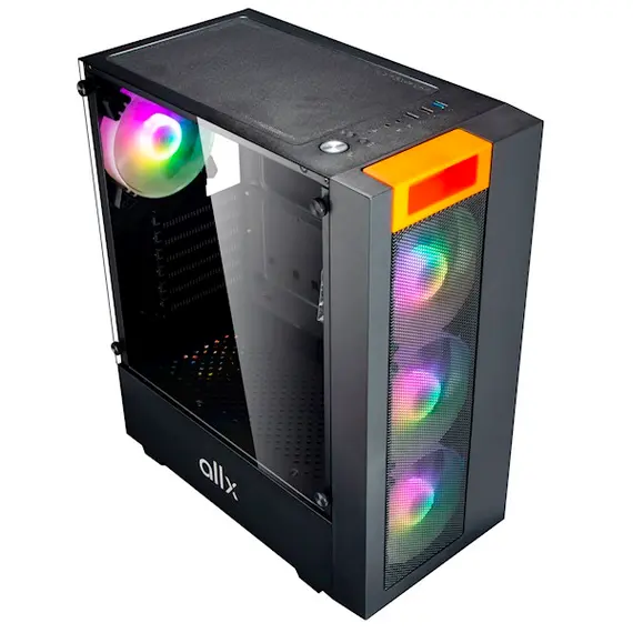 ქეისი ALLX AX-G2045, Computer Case, Micro-ATX, ATX, USB 3.0x1, USB 1.0x2, AUDIO, Black - Primestore.ge
